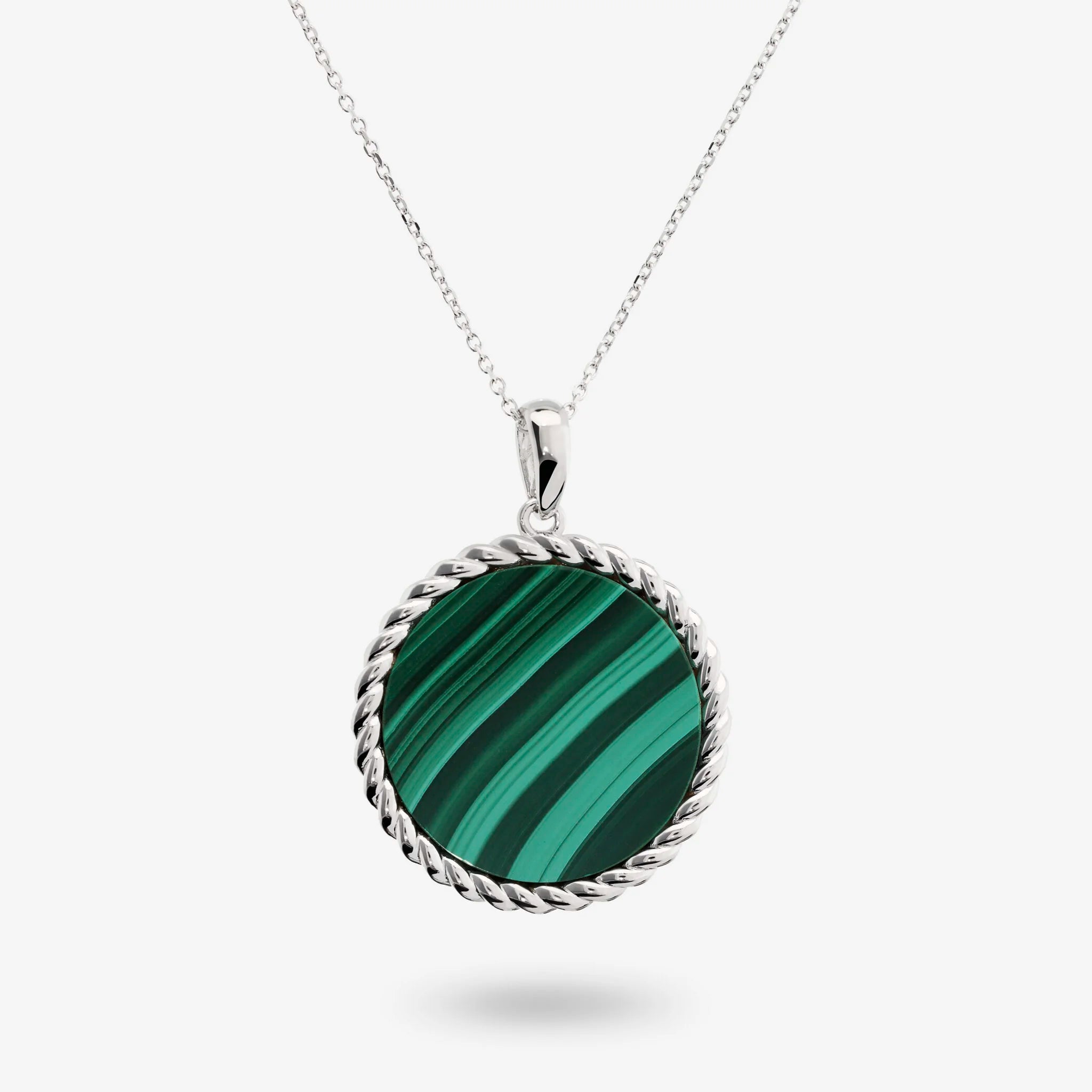 MILOR Collana donna in argento 925 placcato platino con ciondolo