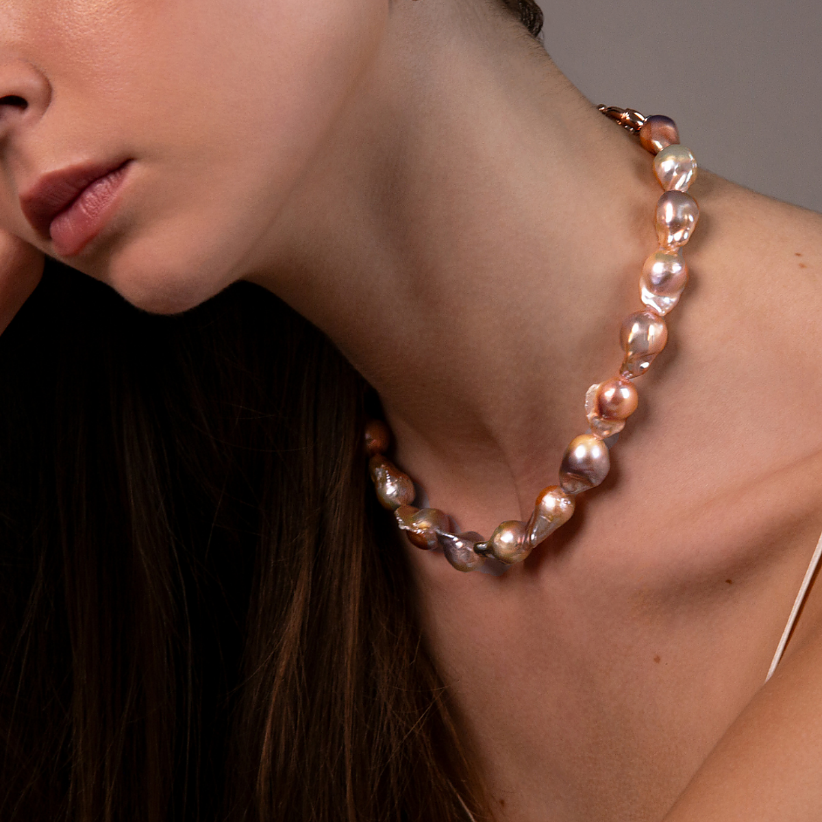 Collana lunga argento 925 oro rosa rosario Ematite e stelline | PoNaNa Collana lunga argento 925 oro rosa rosario Ematite e stelline | PoNaNa