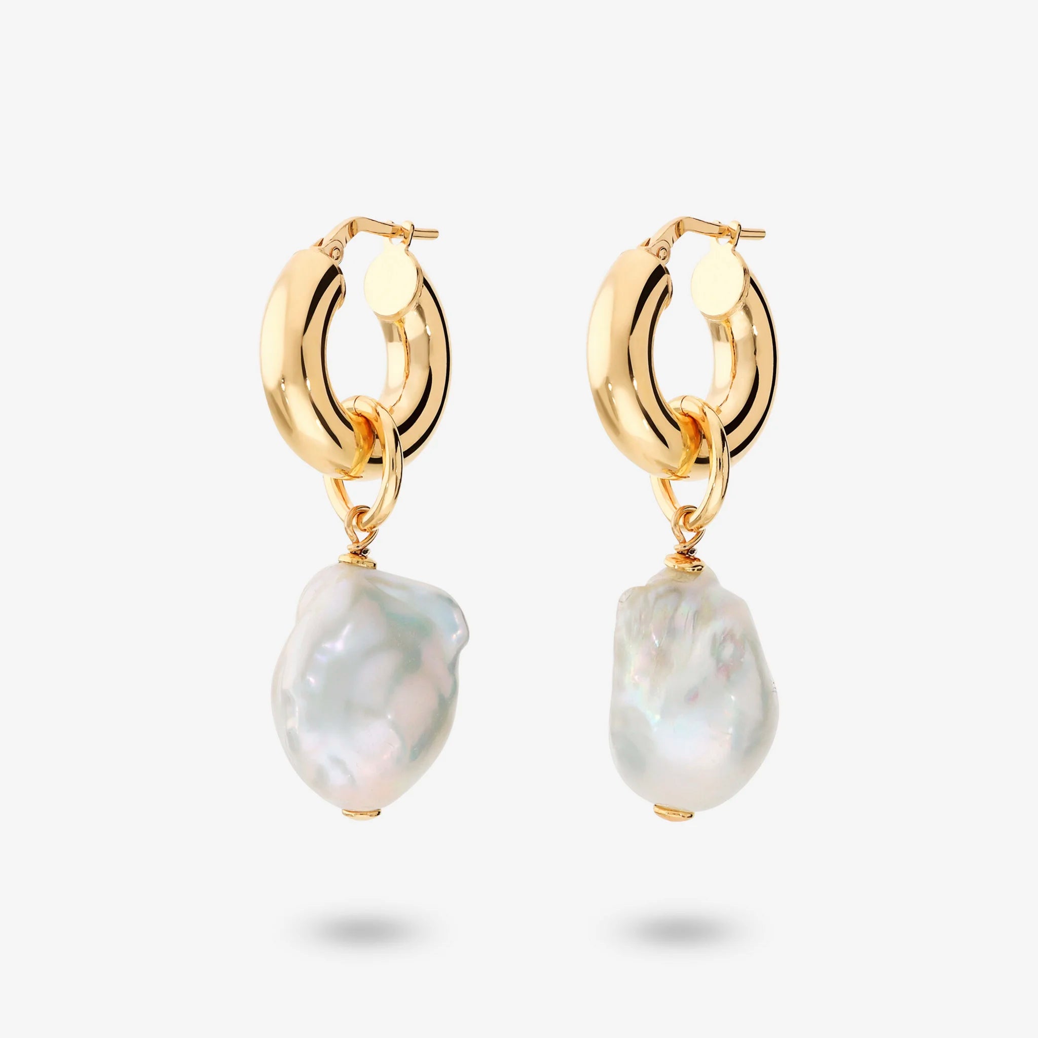 Damiano Argenti Orecchini A Cerchio Spessi In Argento 925 Placcato Oro Giallo - Diametro 3,5 Cm - Gioielli Artigianali Made In Italy Ipoallergenici