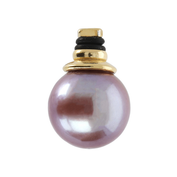 DUO Ming Pearl Charm Ø10/11 mm in 18Kt yellow Gold plated Silver