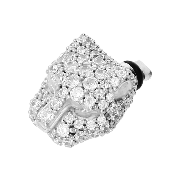 DUO Panther Charm with Pavé in Rhodium-plated 925 Silver