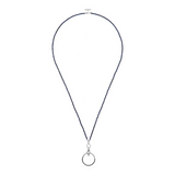 DUO necklace with Lapis Lazuli in Rhodium plated 925 Silver