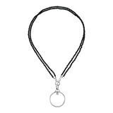 DUO Necklace with Black Spinel in Rhodium plated 925 Silver