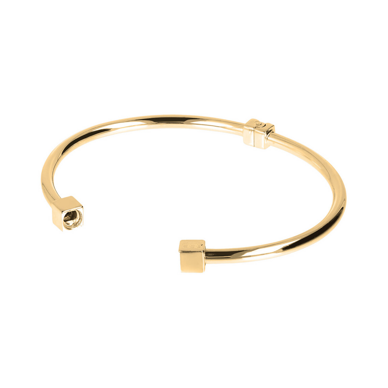 Rigid DUO bracelet in 18Kt yellow gold plated 925 silver