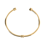 Rigid DUO bracelet in 18Kt yellow gold plated 925 silver