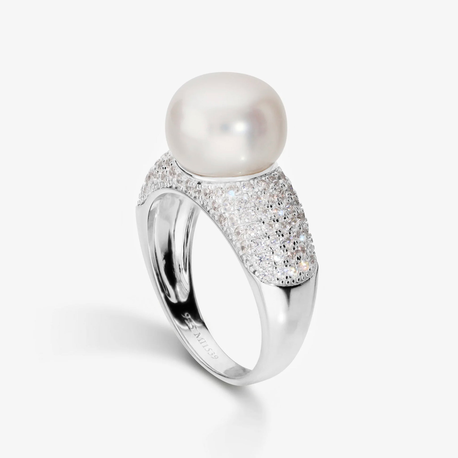 Anello in acciaio inox placcato oro 18 K, con zirconia cubica Anello in acciaio inox placcato oro 18 K, con zirconia cubica
