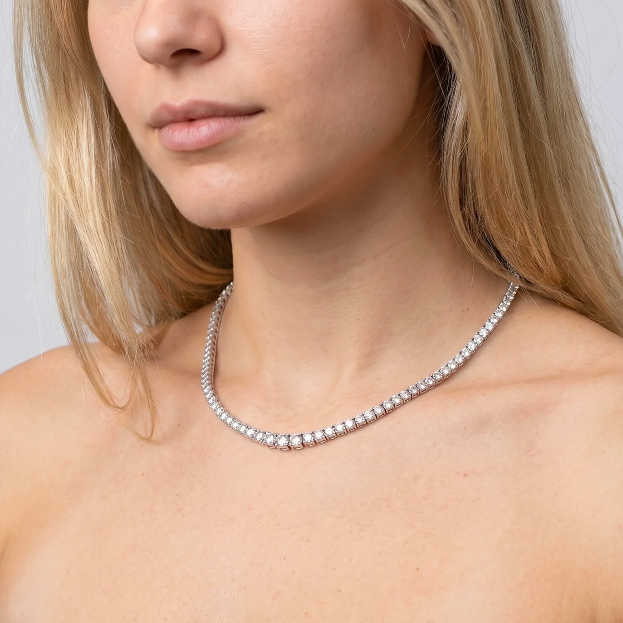 Collana Tennis Graduata con Cubic Zirconia