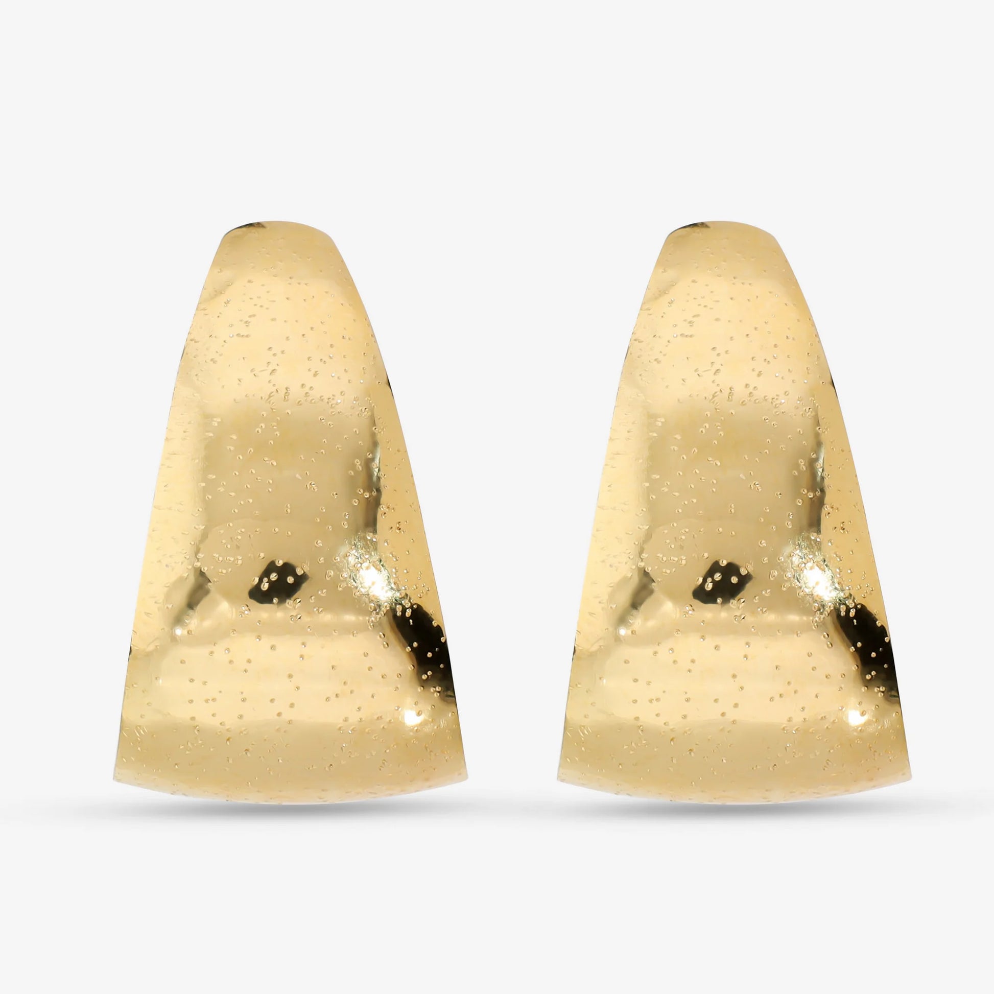 Orecchini Graduati Bombati in Argento 925 placcato Oro Giallo 18Kt
