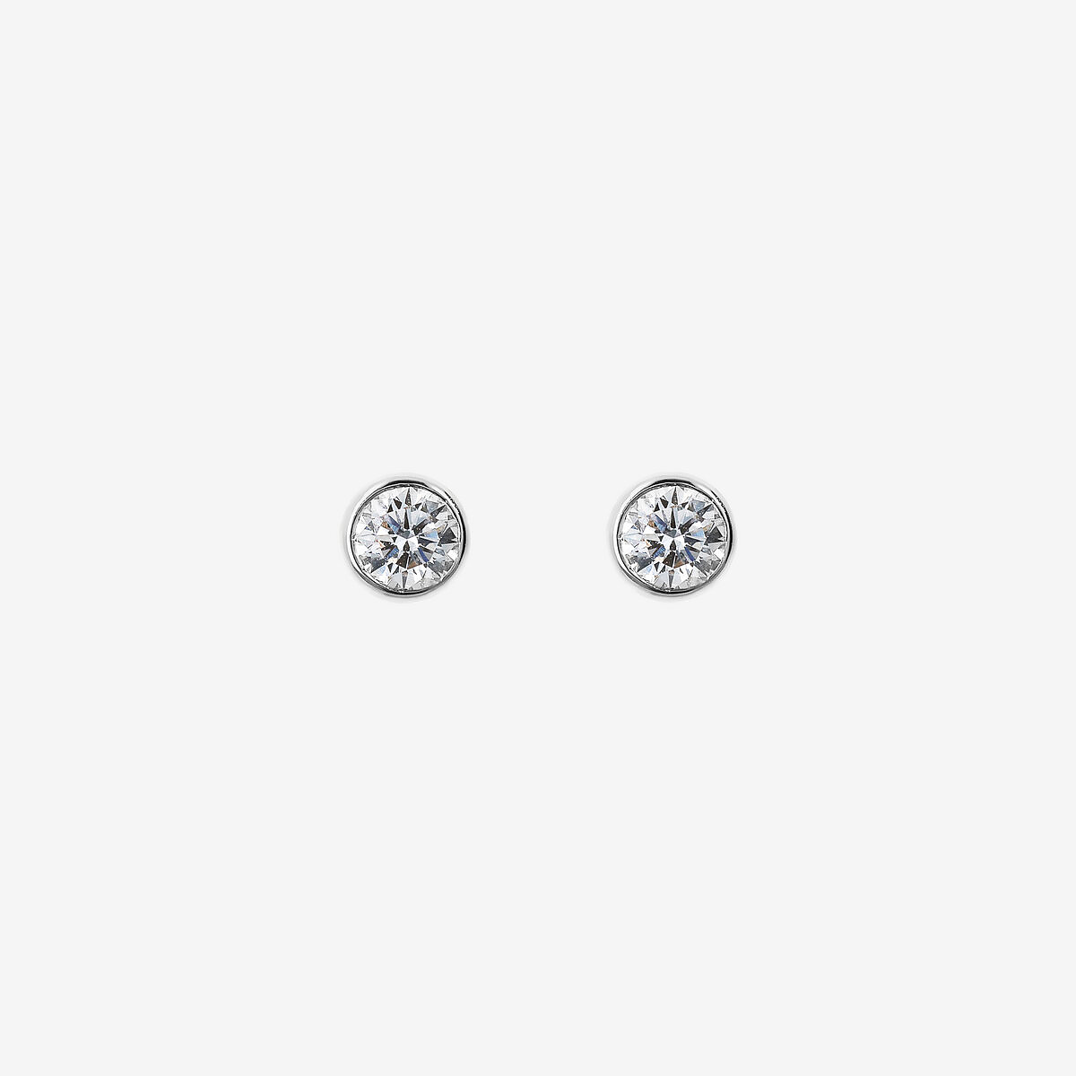 375 Gold Light Point Earrings with Lab Grown Diamonds 0.252Ct - Milor