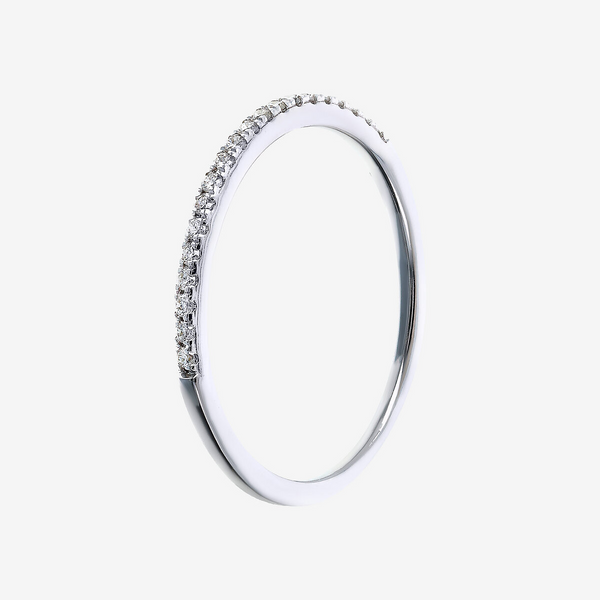 Riviera-Ring aus 375er Weißgold mit im Labor gezüchteten Diamanten von 0,096 ct