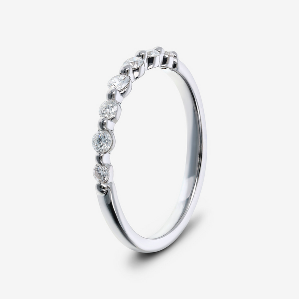 Riviera-Ring aus 375er Weißgold mit im Labor gezüchteten Diamanten von 0,253 ct