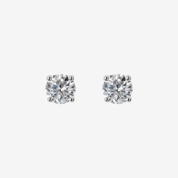 Orecchini Punto Luce Oro Bianco 375 con Diamanti Lab Grown 1Ct