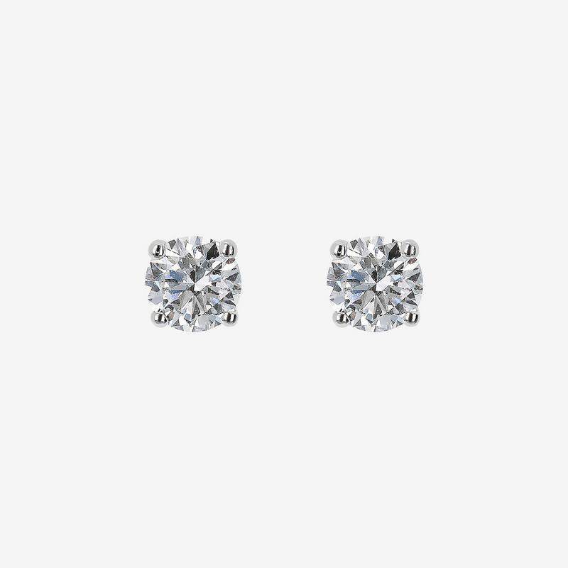Boucles d'oreilles Light Point en or blanc 375 avec diamants cultivés en laboratoire de 0,1 ct