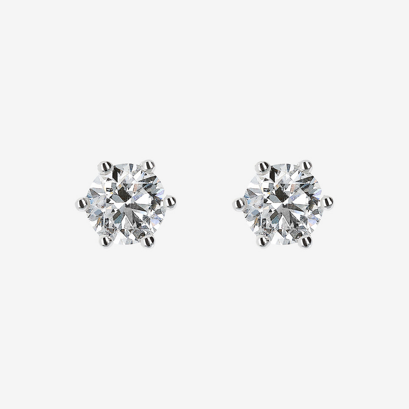 Boucles d'oreilles Light Point en or blanc 375 avec diamants cultivés en laboratoire de 1,5 ct