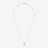 Collana Maglia Singapore Oro Bianco 375 con Punto Luce e Pavé di Diamanti Lab Grown 0.51Ct