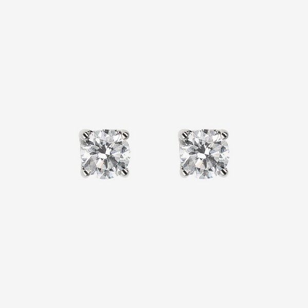 Orecchini Punto Luce Oro Bianco 375 con Diamanti Lab Grown 1Ct
