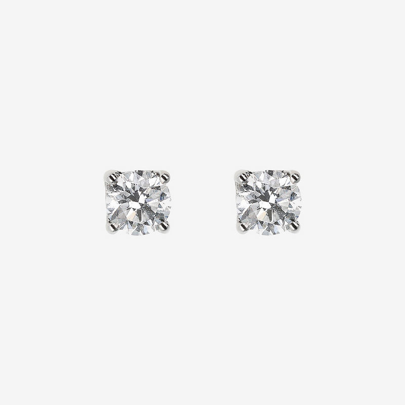 Boucles d'oreilles Light Point en or blanc 375 avec diamants cultivés en laboratoire 1 carat