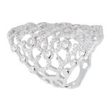 Oval Design Ring with Light Points and Cubic Zirconia