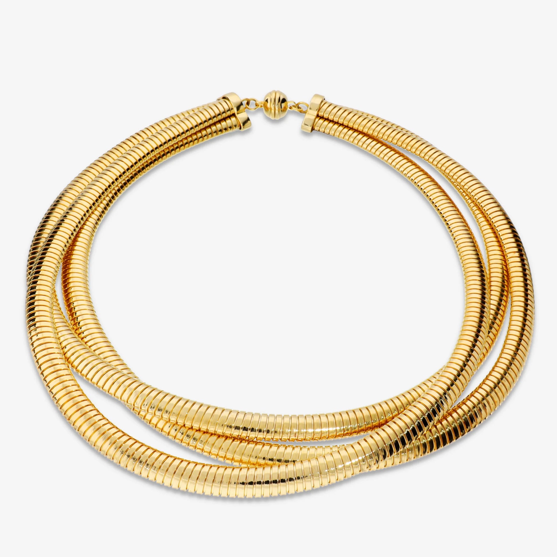 Collana Girocollo Tripla Maglia Tubogas