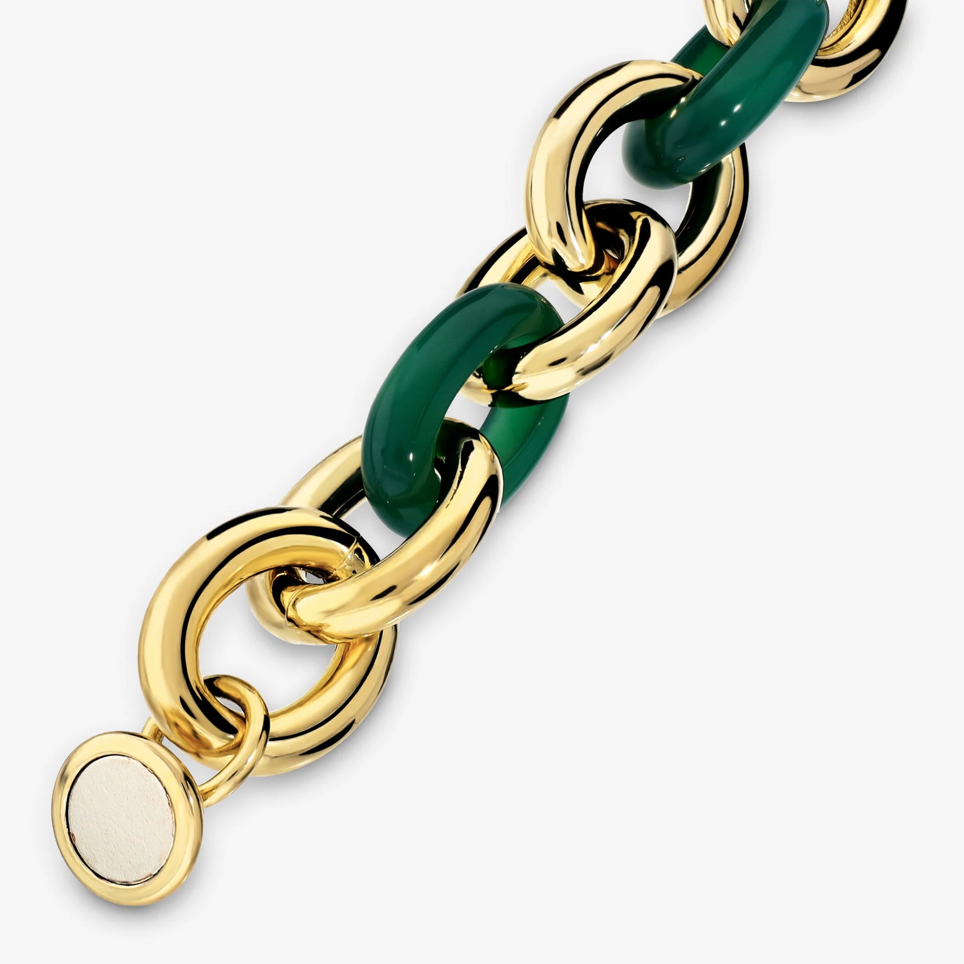 Bracciale Maxi Maglie con Pietre Naturali