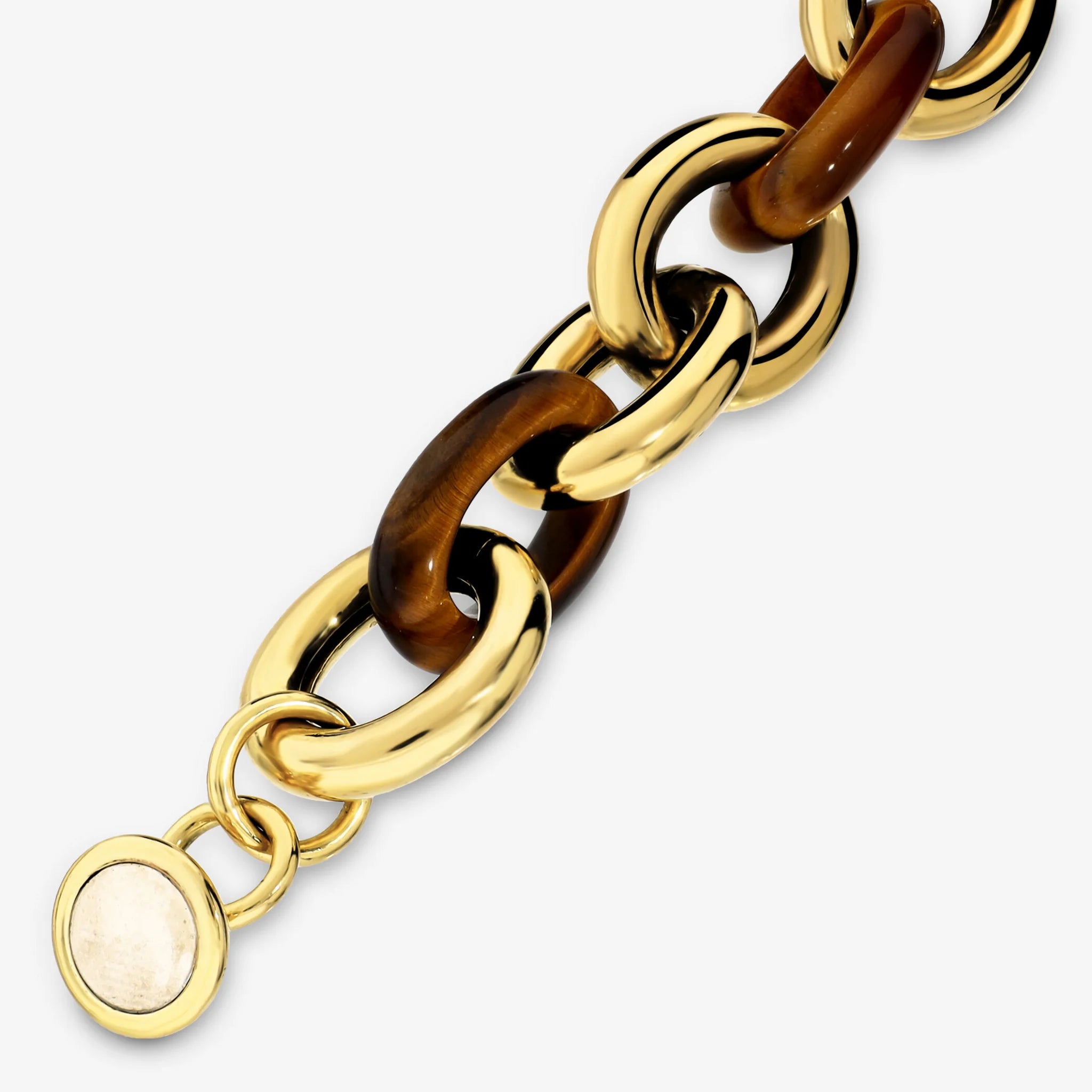 Bracciale Maxi Maglie con Pietre Naturali