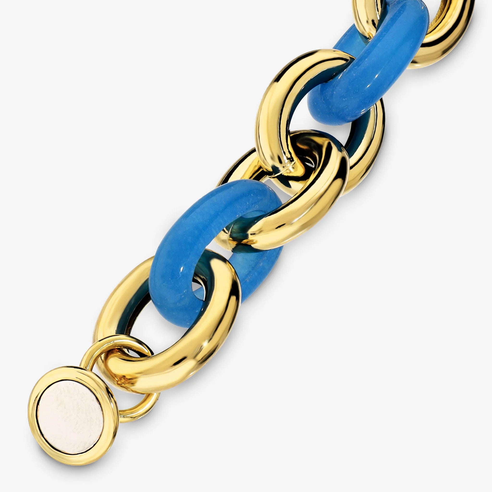 Bracciale Maxi Maglie con Pietre Naturali