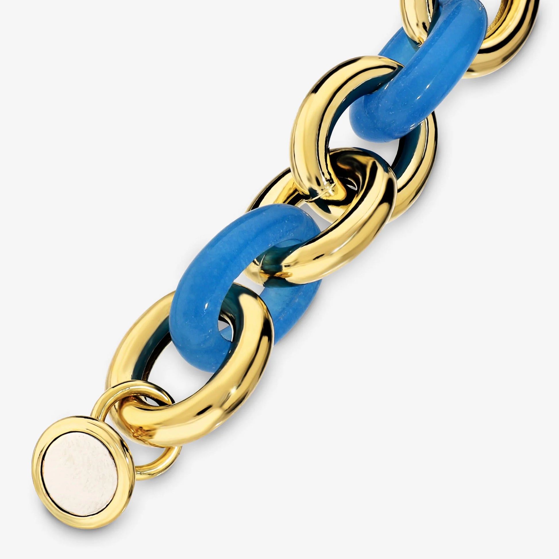 Bracciale Maxi Maglie con Pietre Naturali