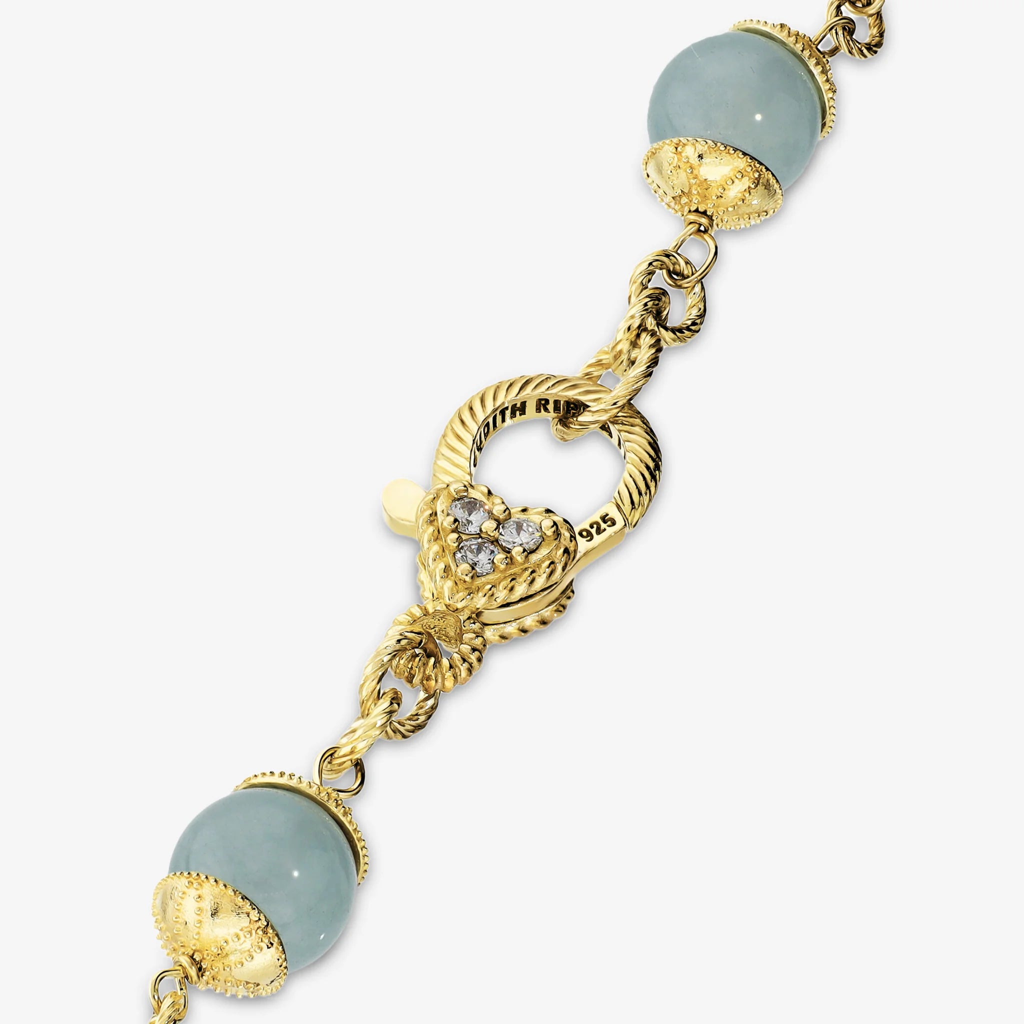 Collana Lunga in Argento 925 placcato Oro Giallo 18Kt con Pietre Naturali di Quarzite