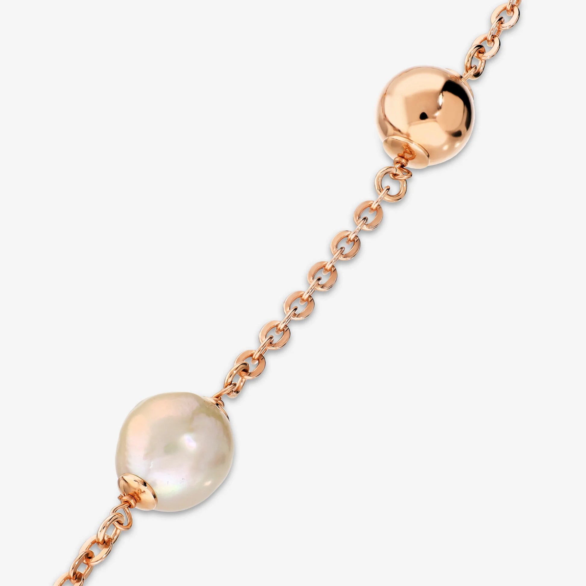 Collana Lunga con Bead Lucide e Perle Multicolor d'Acqua Dolce Ø 12/13 mm