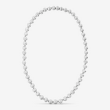 Collana in Argento 925 placcato Platino con Bead Satinate