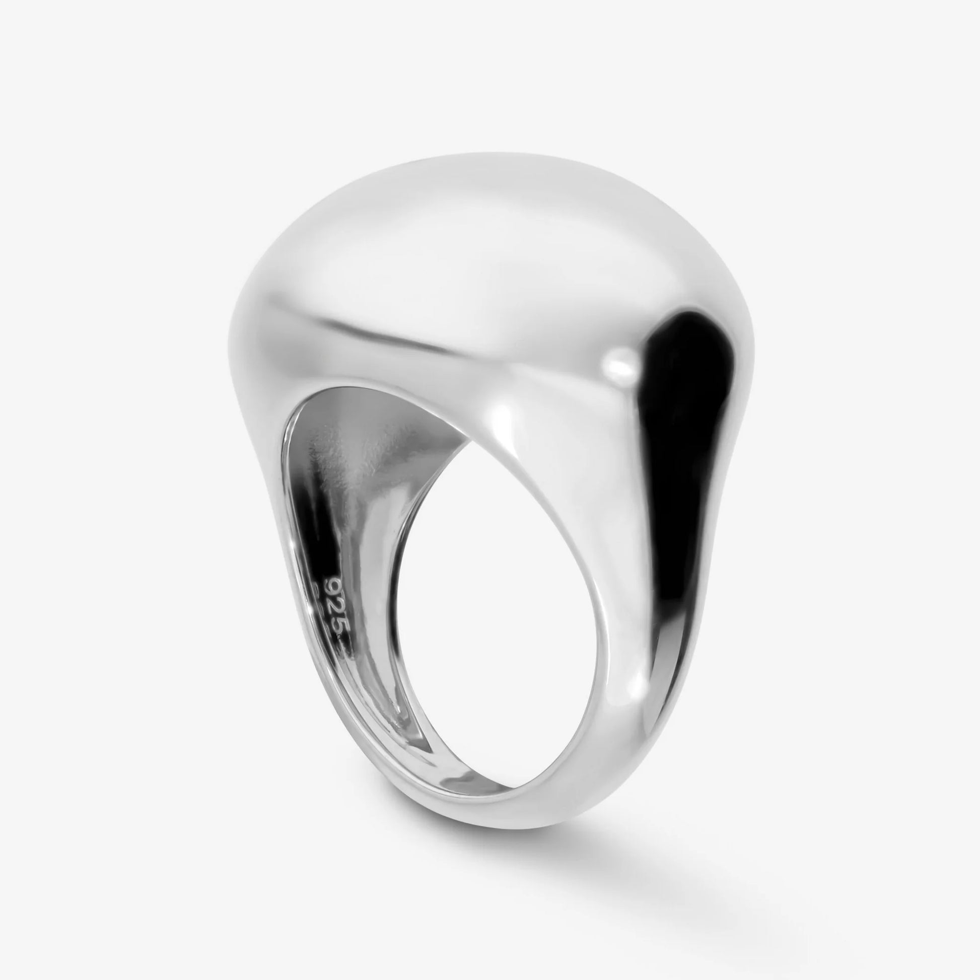 Anello Cocktail di Design in Argento 925 placcato Platino