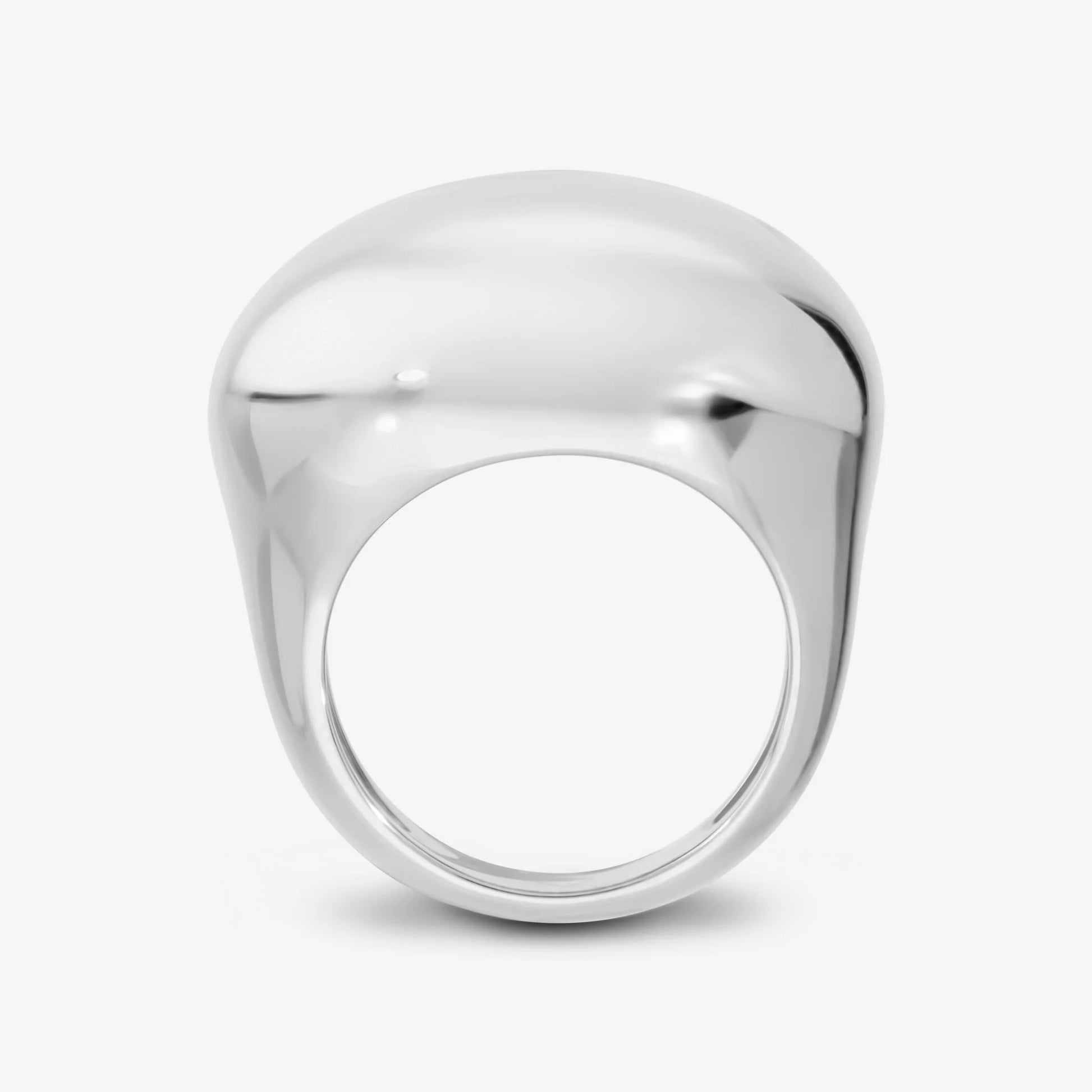 Anello Cocktail di Design in Argento 925 placcato Platino