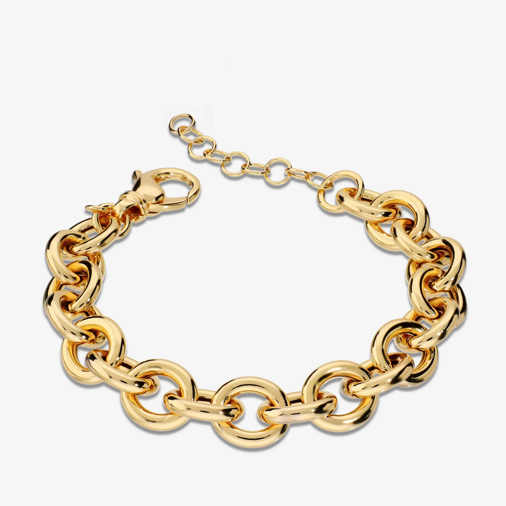 Bracciale Maglia Rolo Ovale Lucida