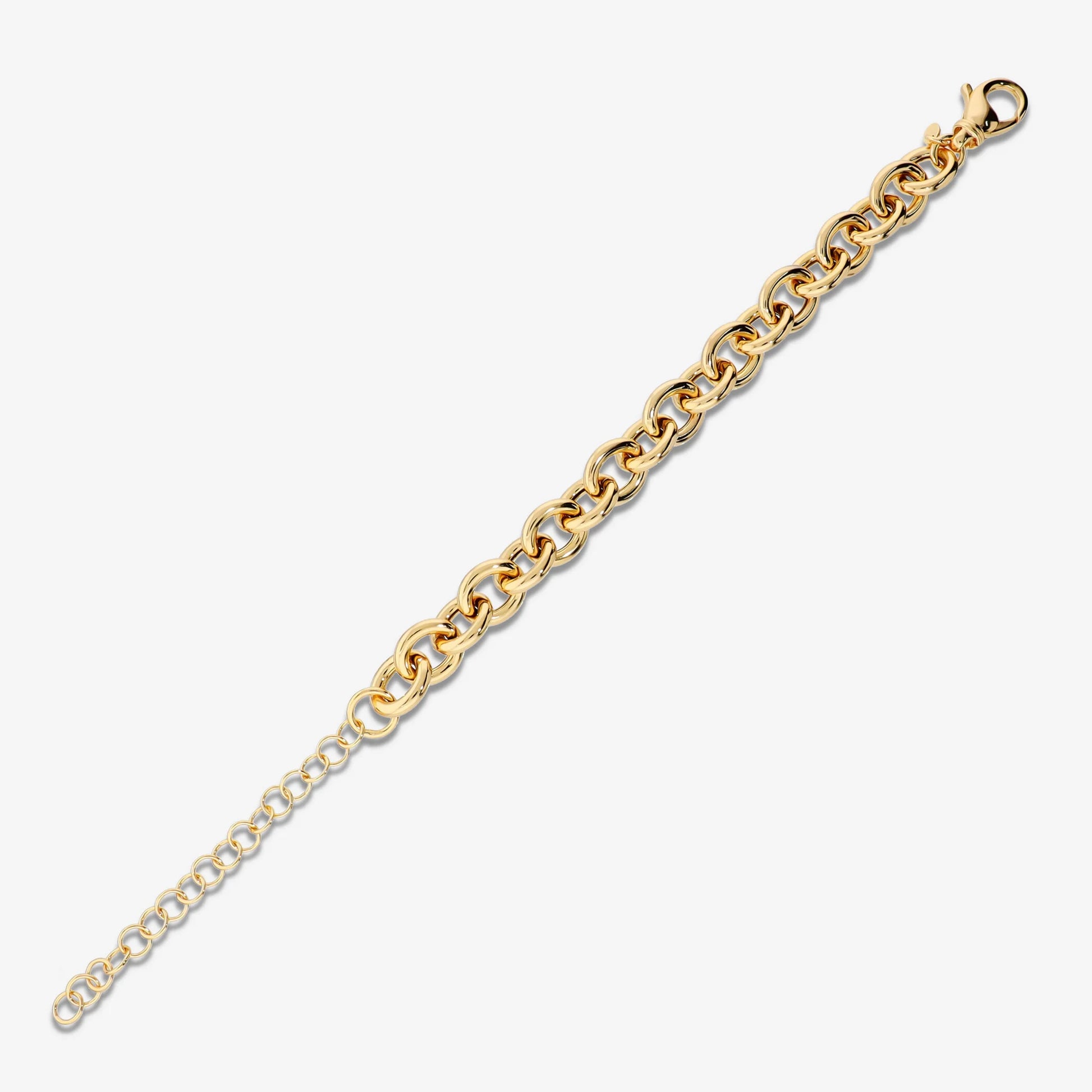 Bracciale Maglia Rolo Ovale Lucida