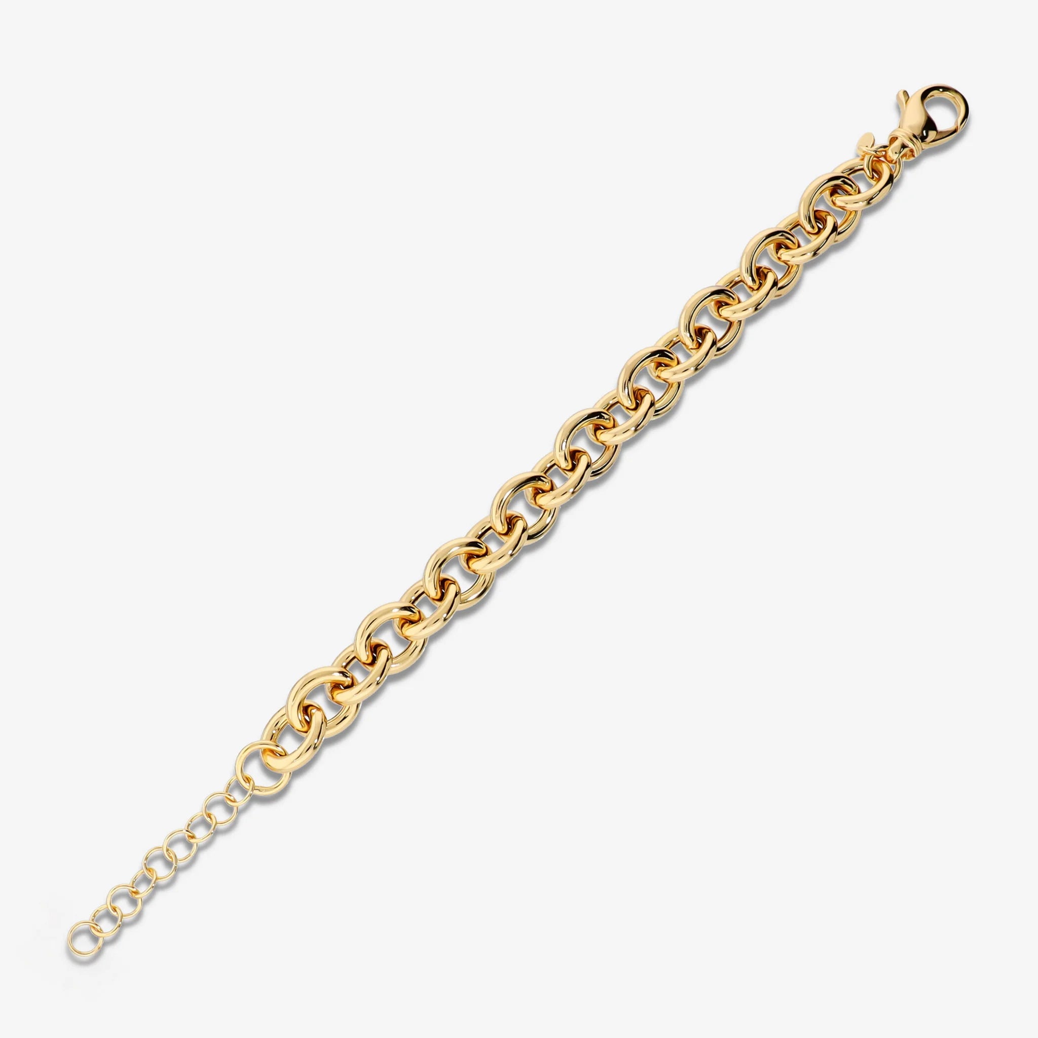 Bracciale Maglia Rolo Ovale Lucida