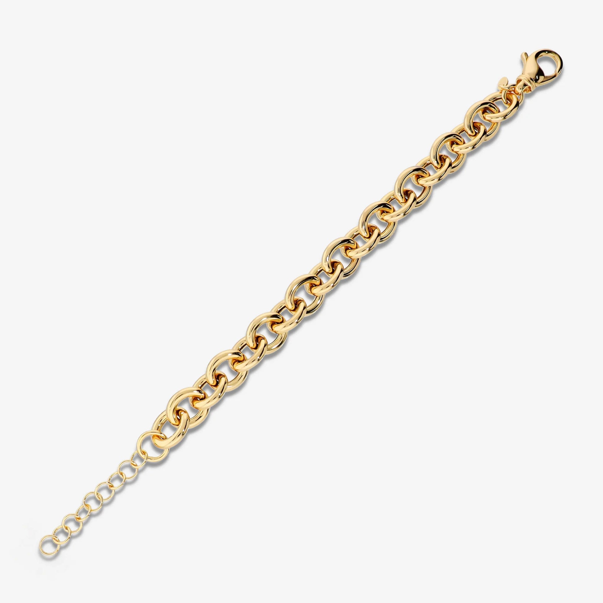 Bracciale Maglia Rolo Ovale Lucida