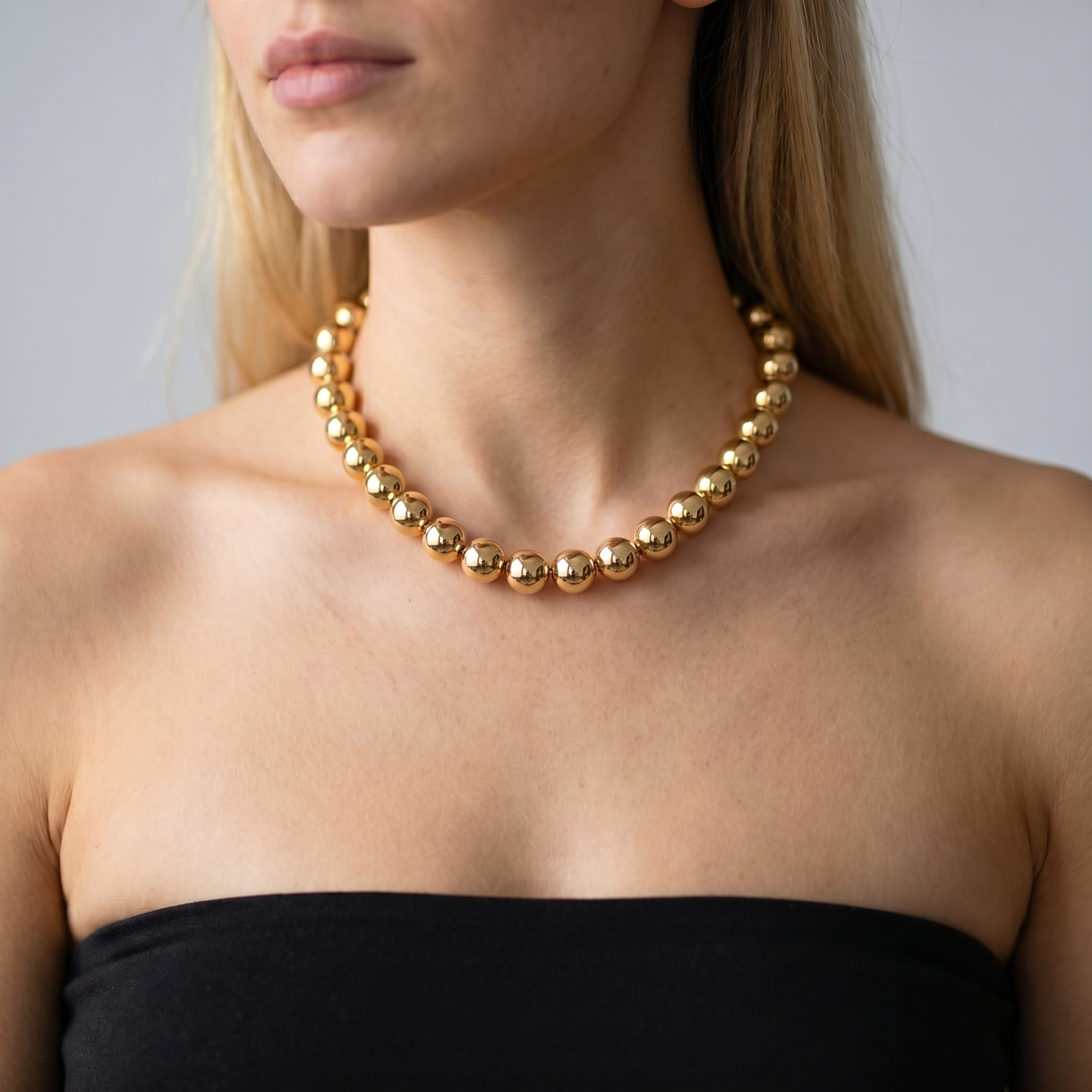 Collana Girocollo con Sfere Lucide