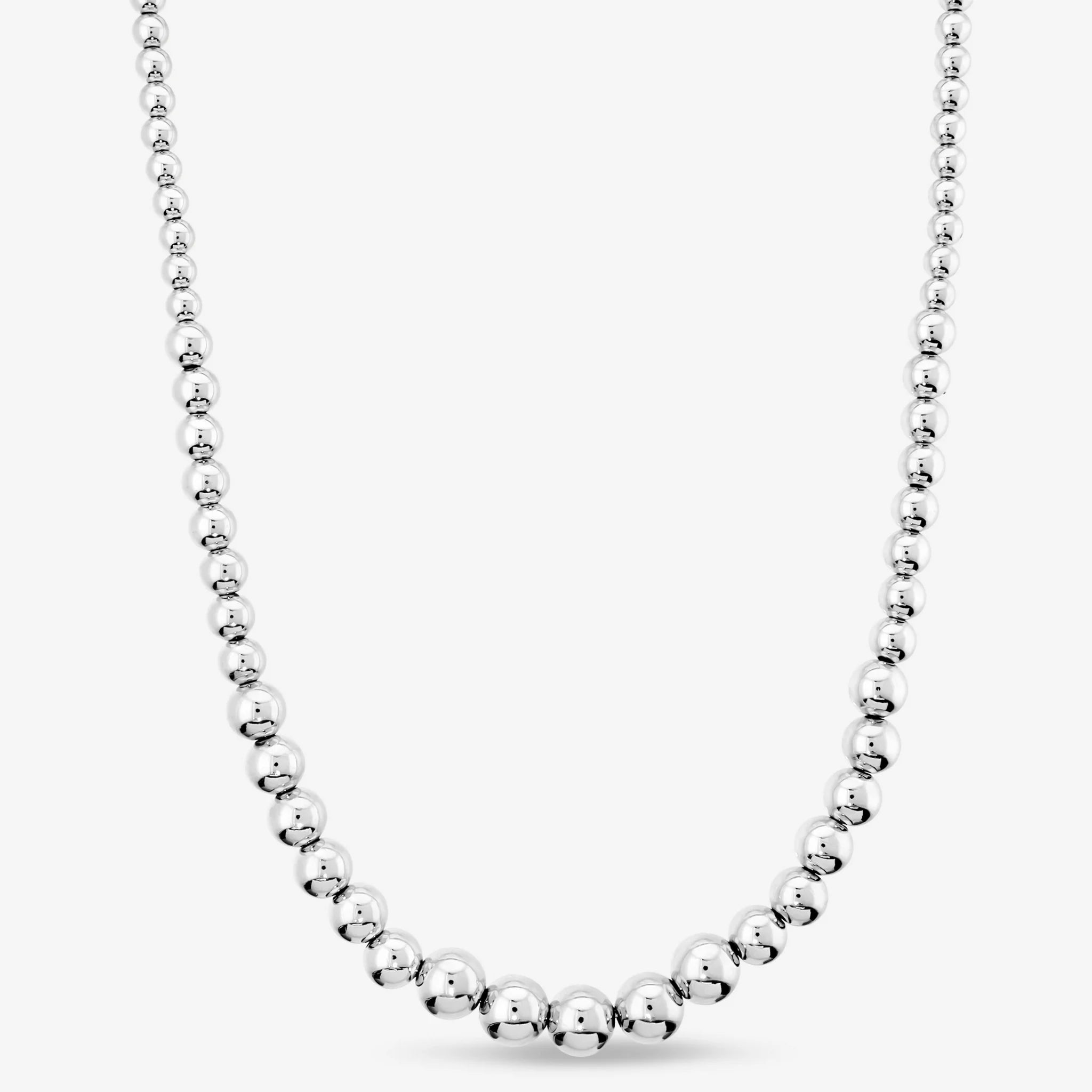 Collana Lunga con Sfere Lucide Graduate