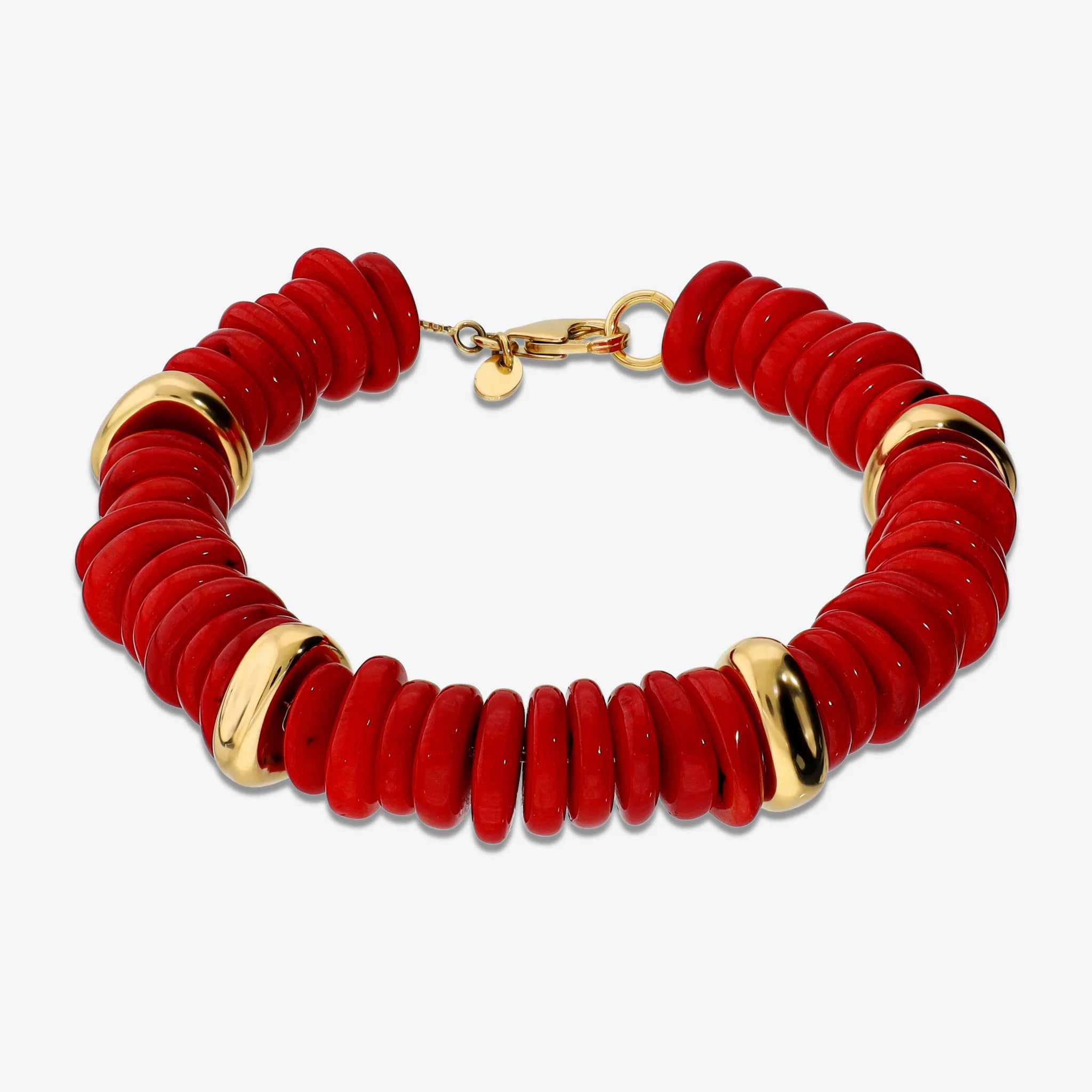 Bracciale in Argento 925 con Corallo Bamboo