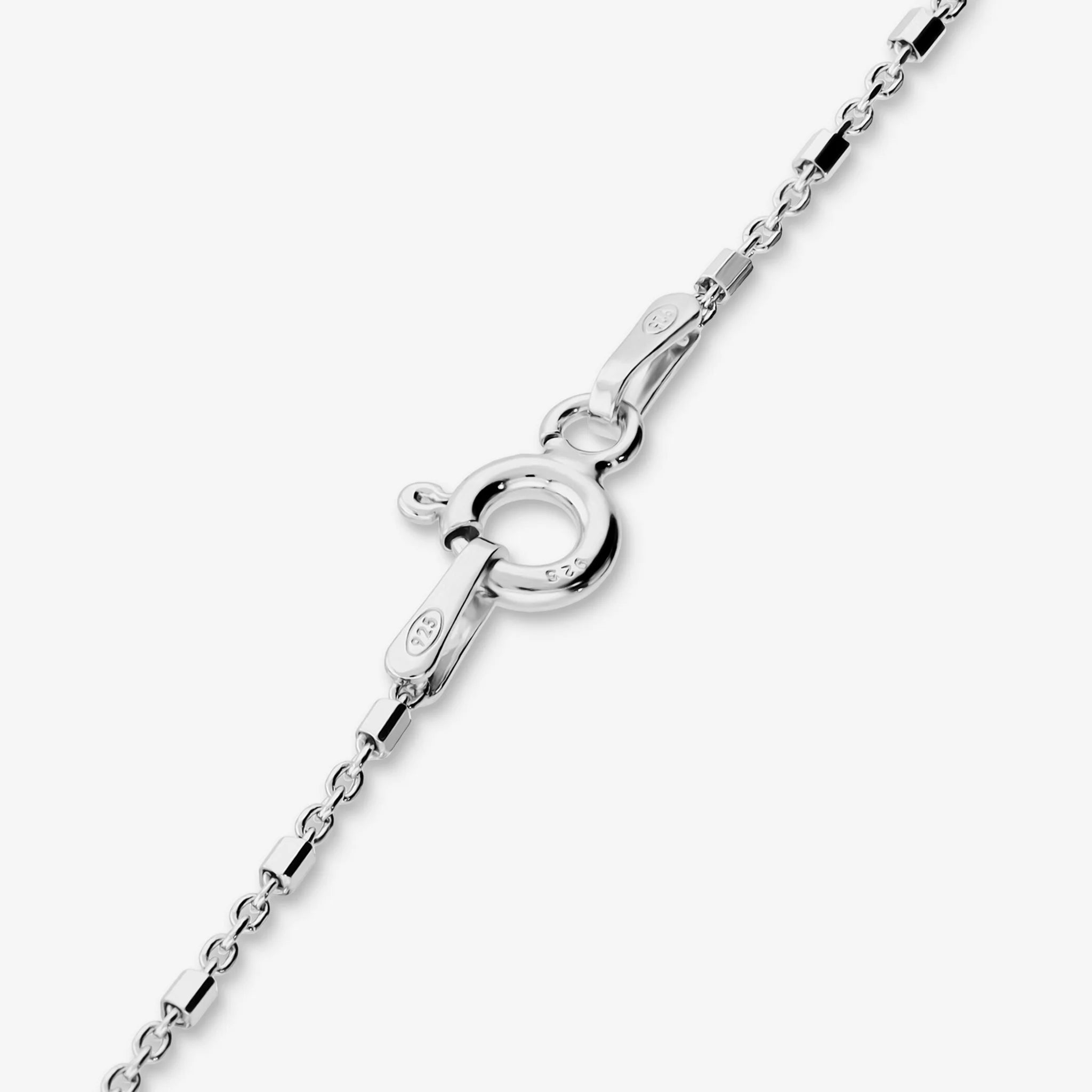 Collana Lunga in Argento 925 placcato Platino con Pendente Multifilo Graduato Diamantato