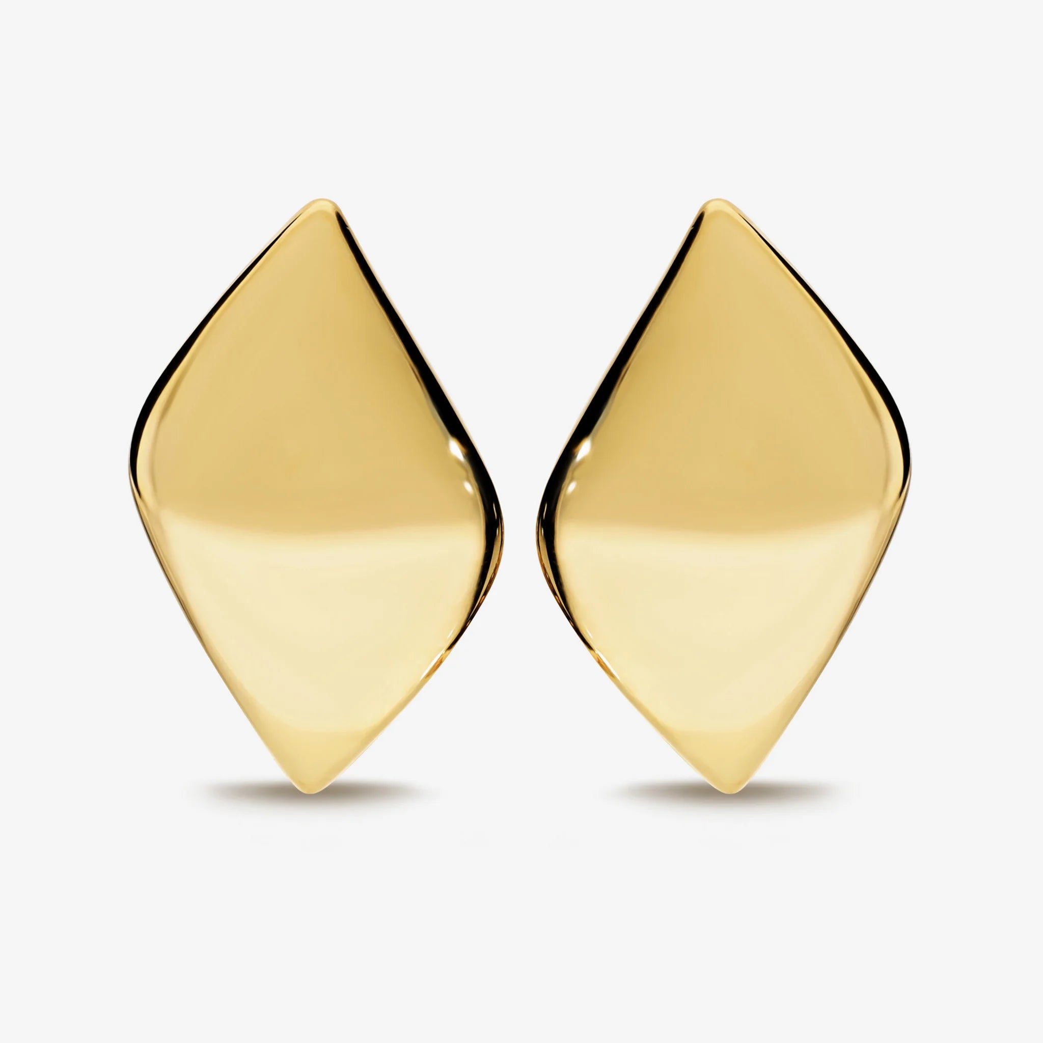 Orecchini a Foglia Lucidi placcati Oro 18kt
