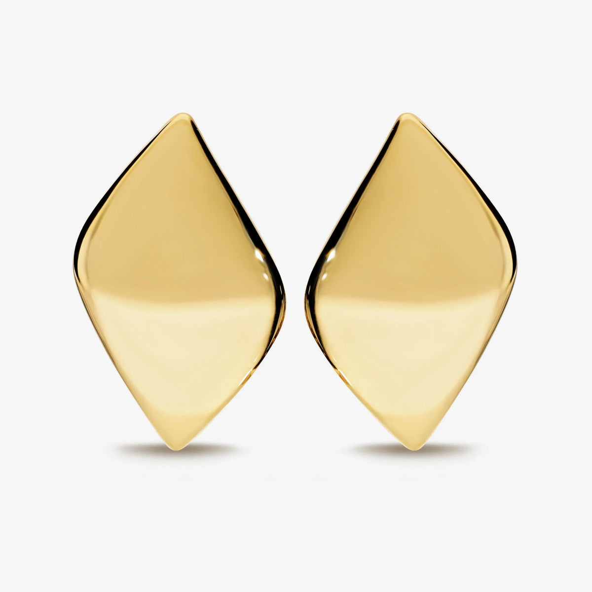 Orecchini a Foglia Lucidi placcati Oro 18kt