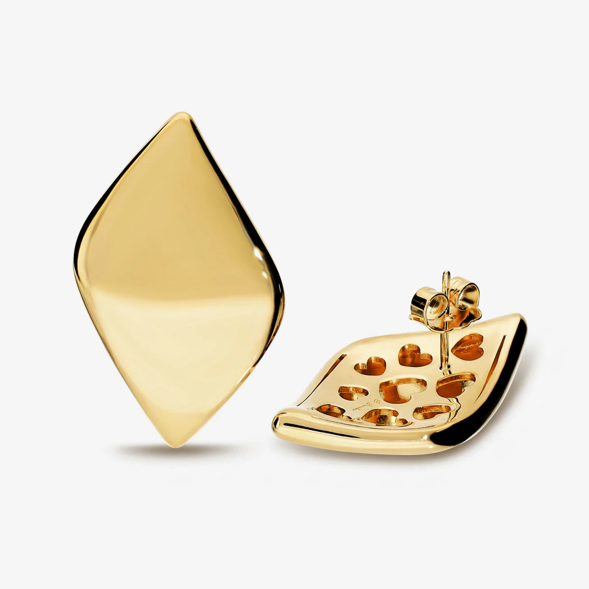 Orecchini a Foglia Lucidi placcati Oro 18kt