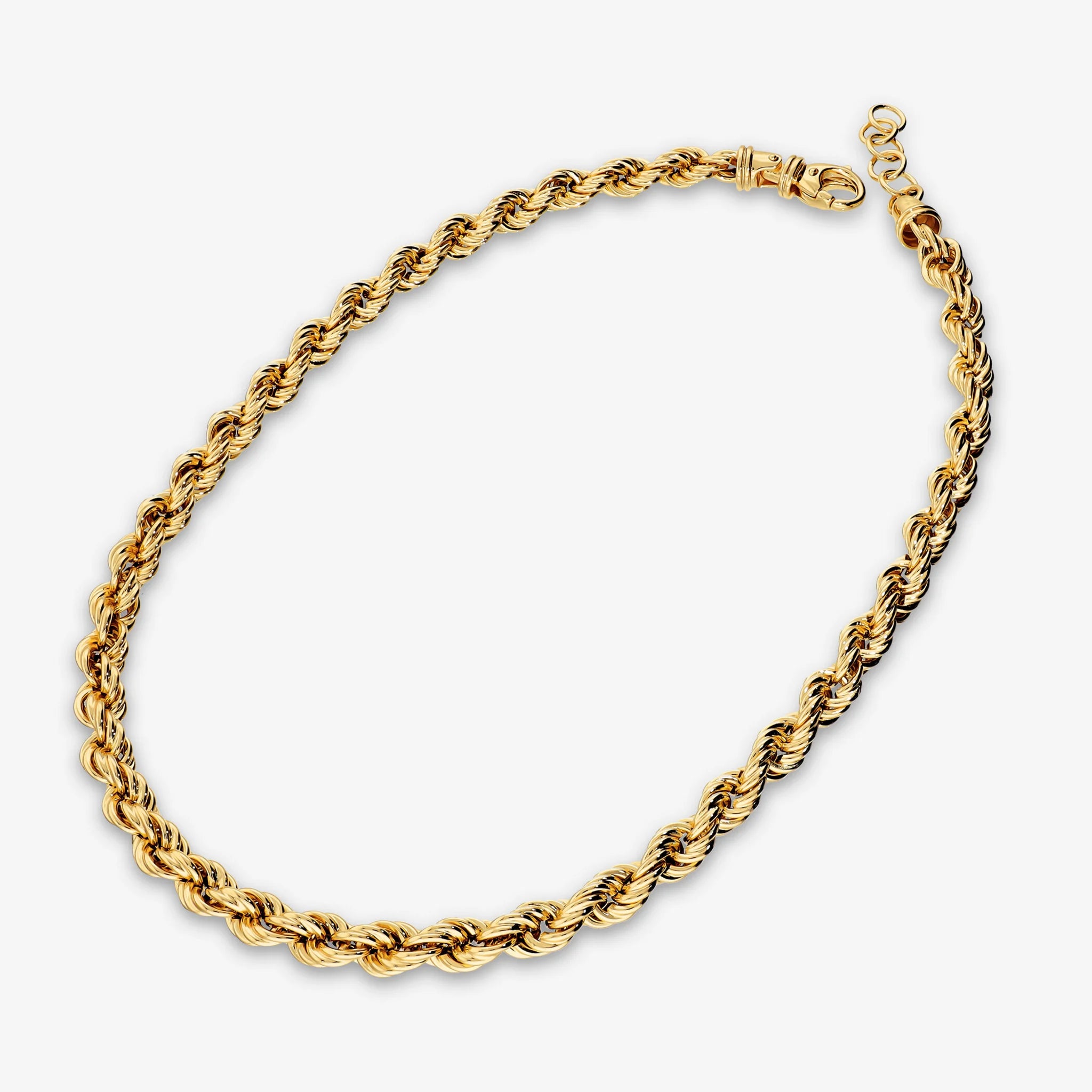 Collana Maglia Corda placcata Oro Giallo 18Kt