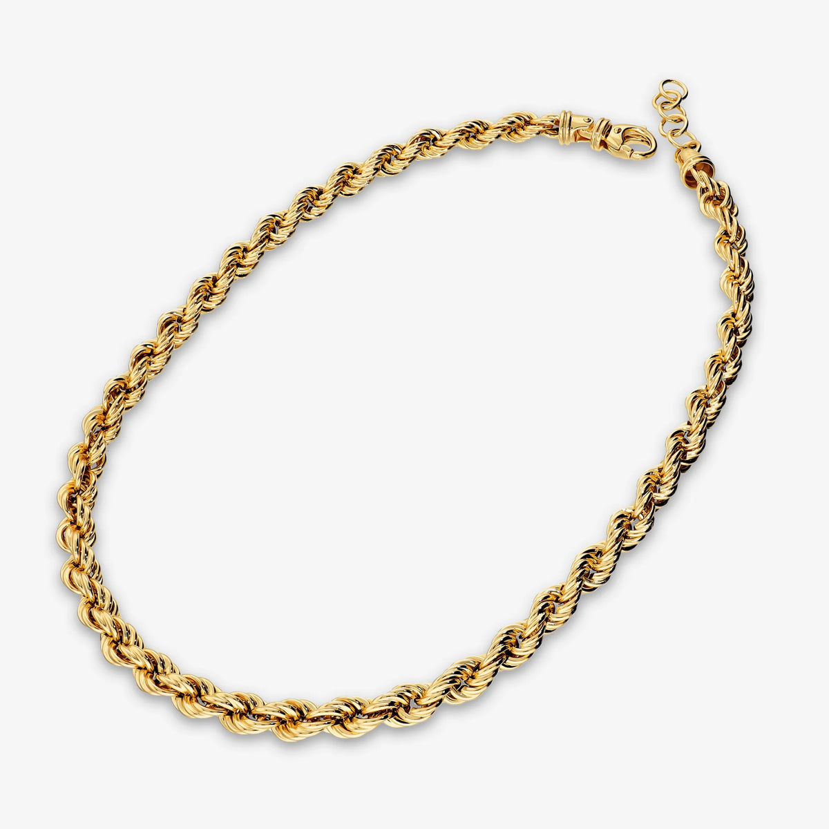 Collana Maglia Corda placcata Oro Giallo 18Kt