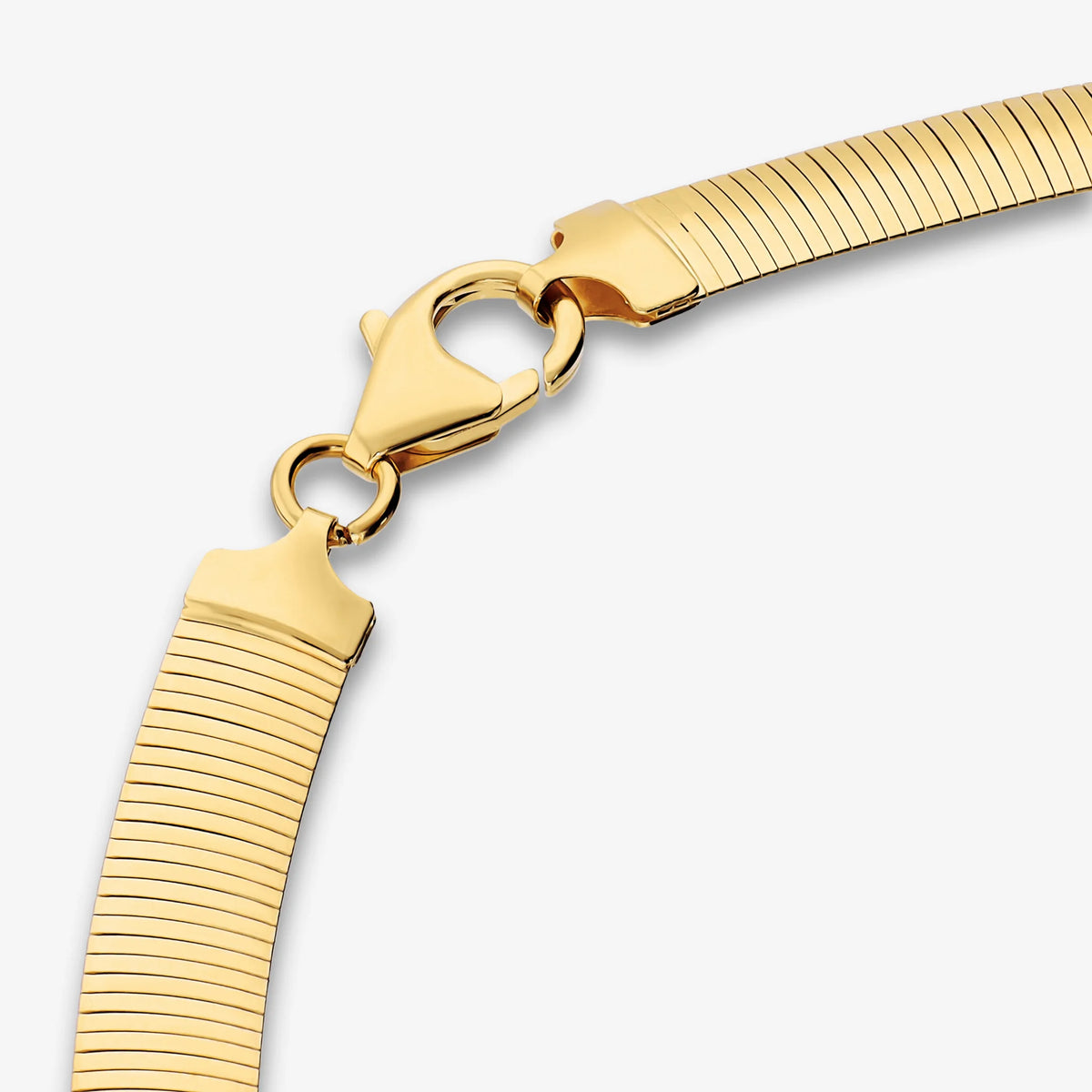 Collana Girocollo Maglia Omega placcata Oro Giallo 18Kt