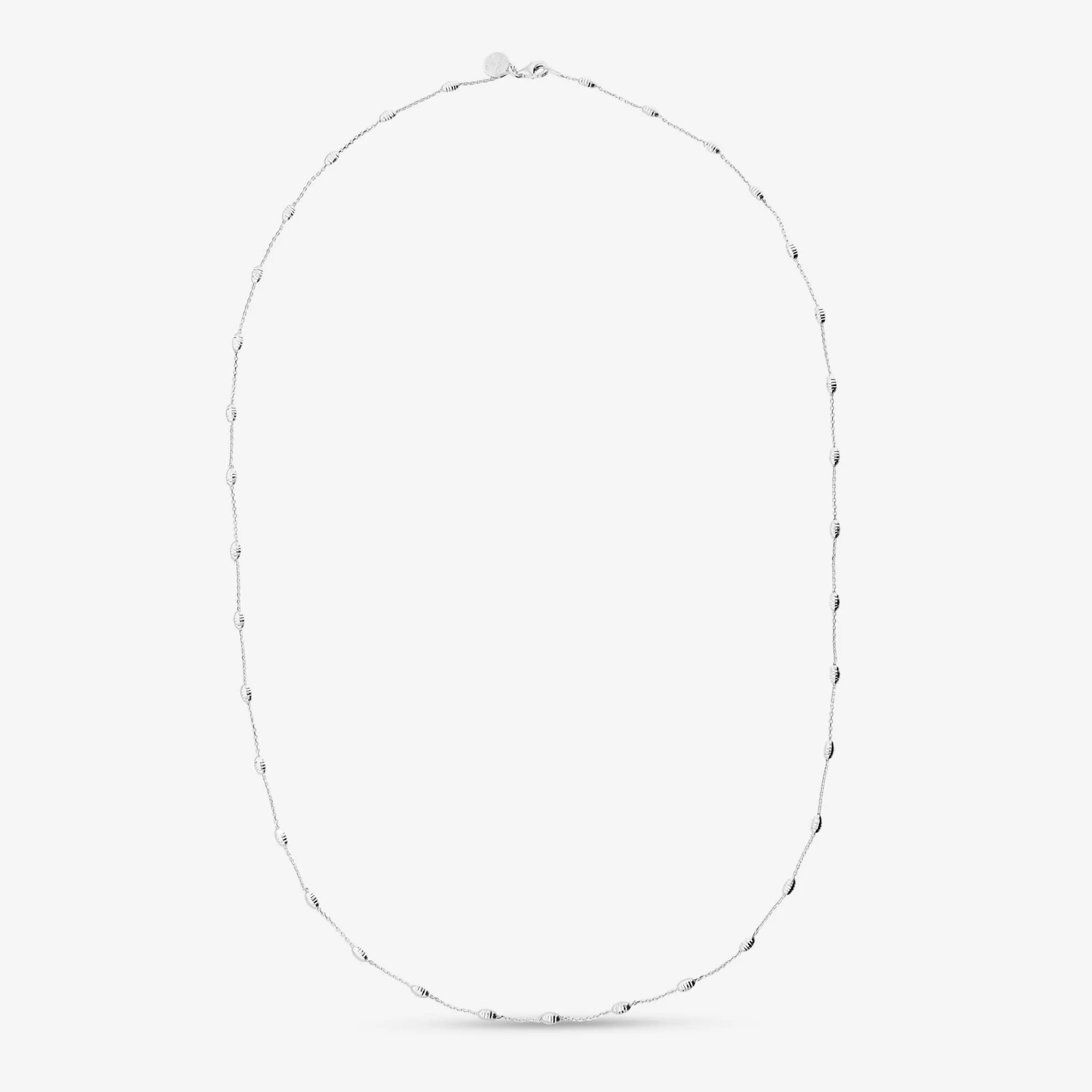 Collana con Pepite Diamantate in Argento 925 placcato Platino