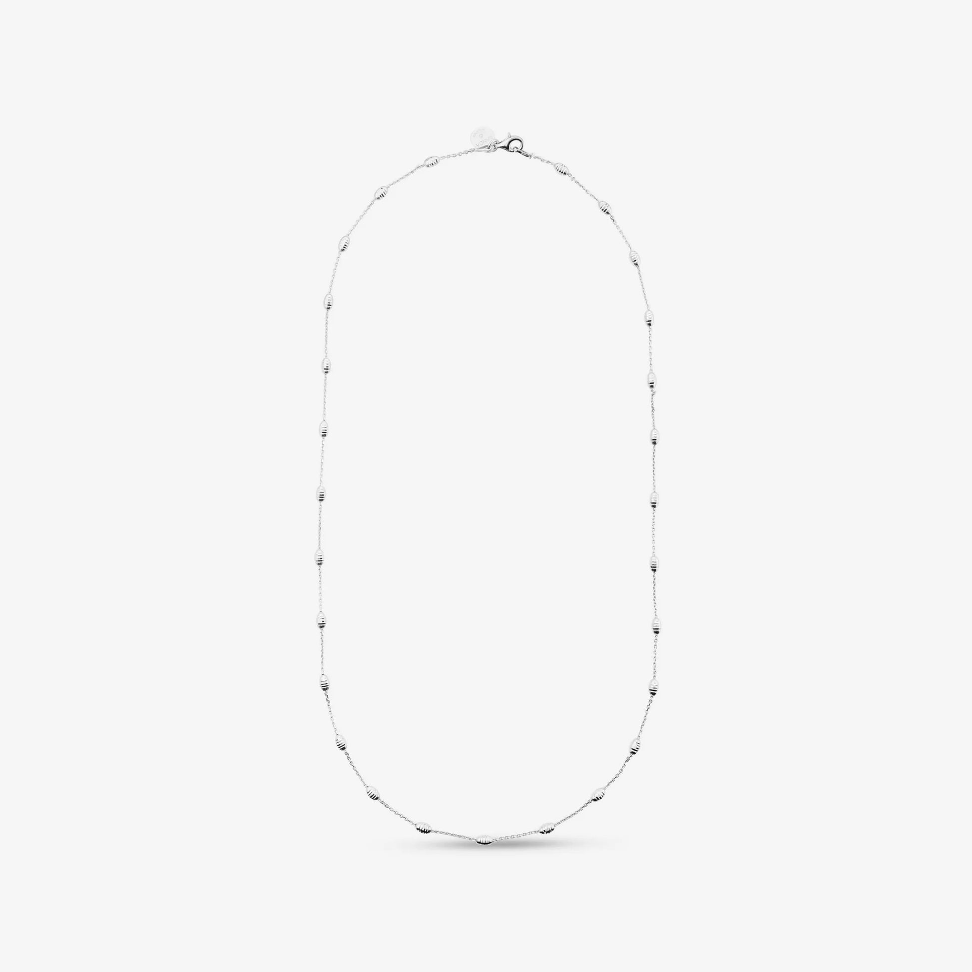 Collana con Pepite Diamantate in Argento 925 placcato Platino