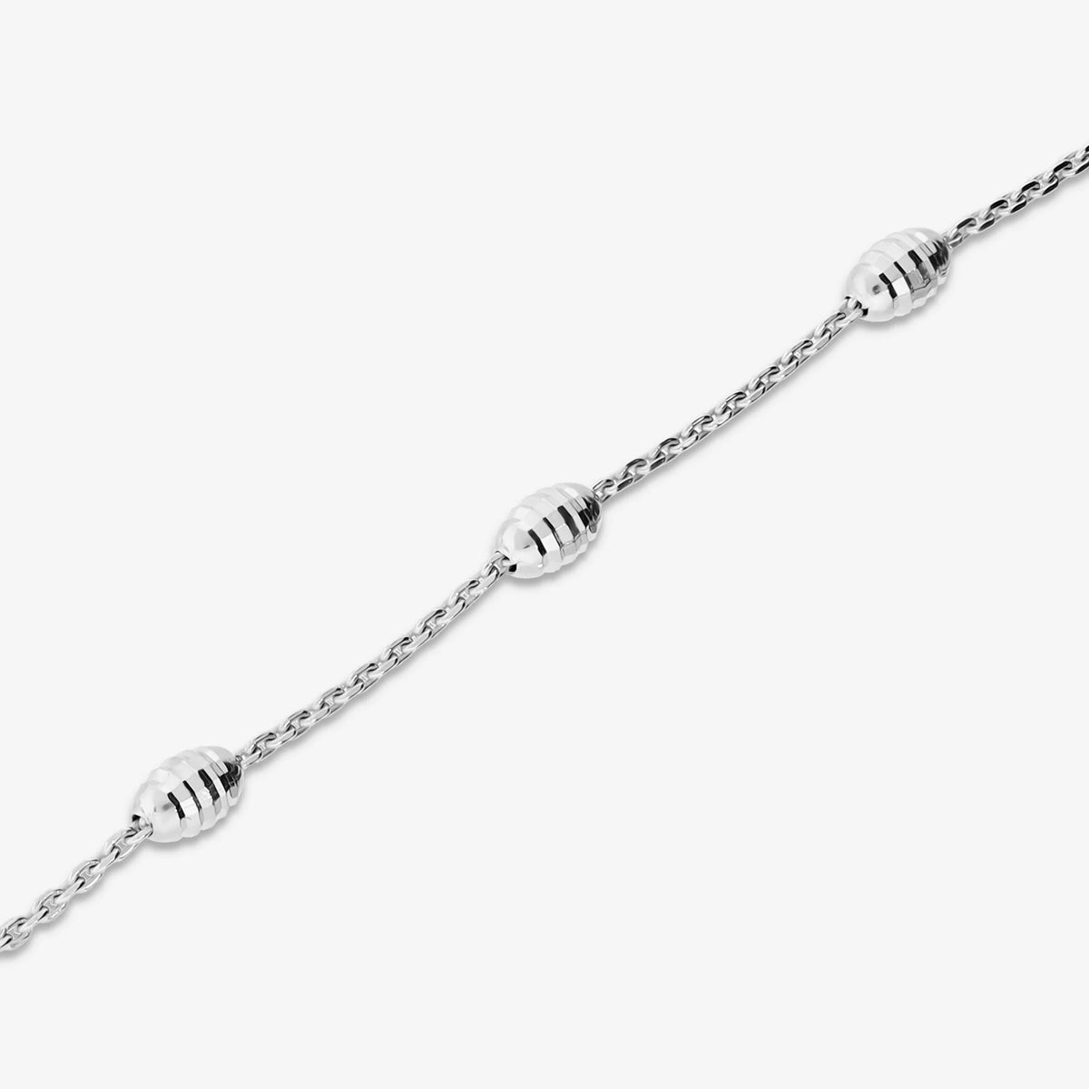 Collana con Pepite Diamantate in Argento 925 placcato Platino