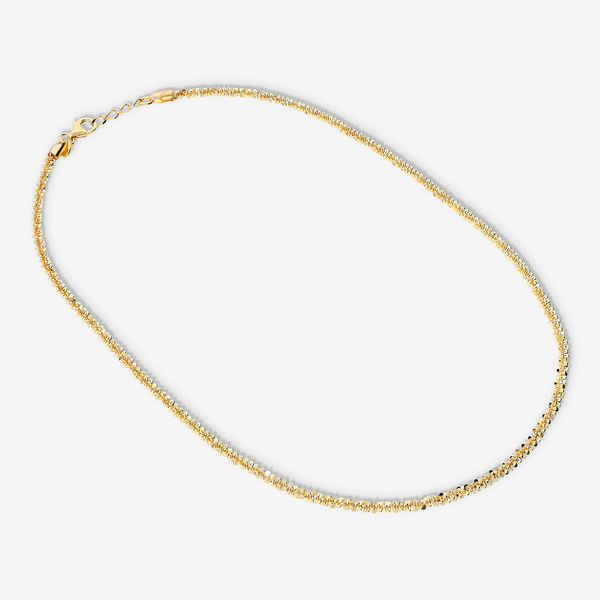 Daisy-Chain-Halskette aus 18 Karat Gelbgold vergoldetem 925er Silber